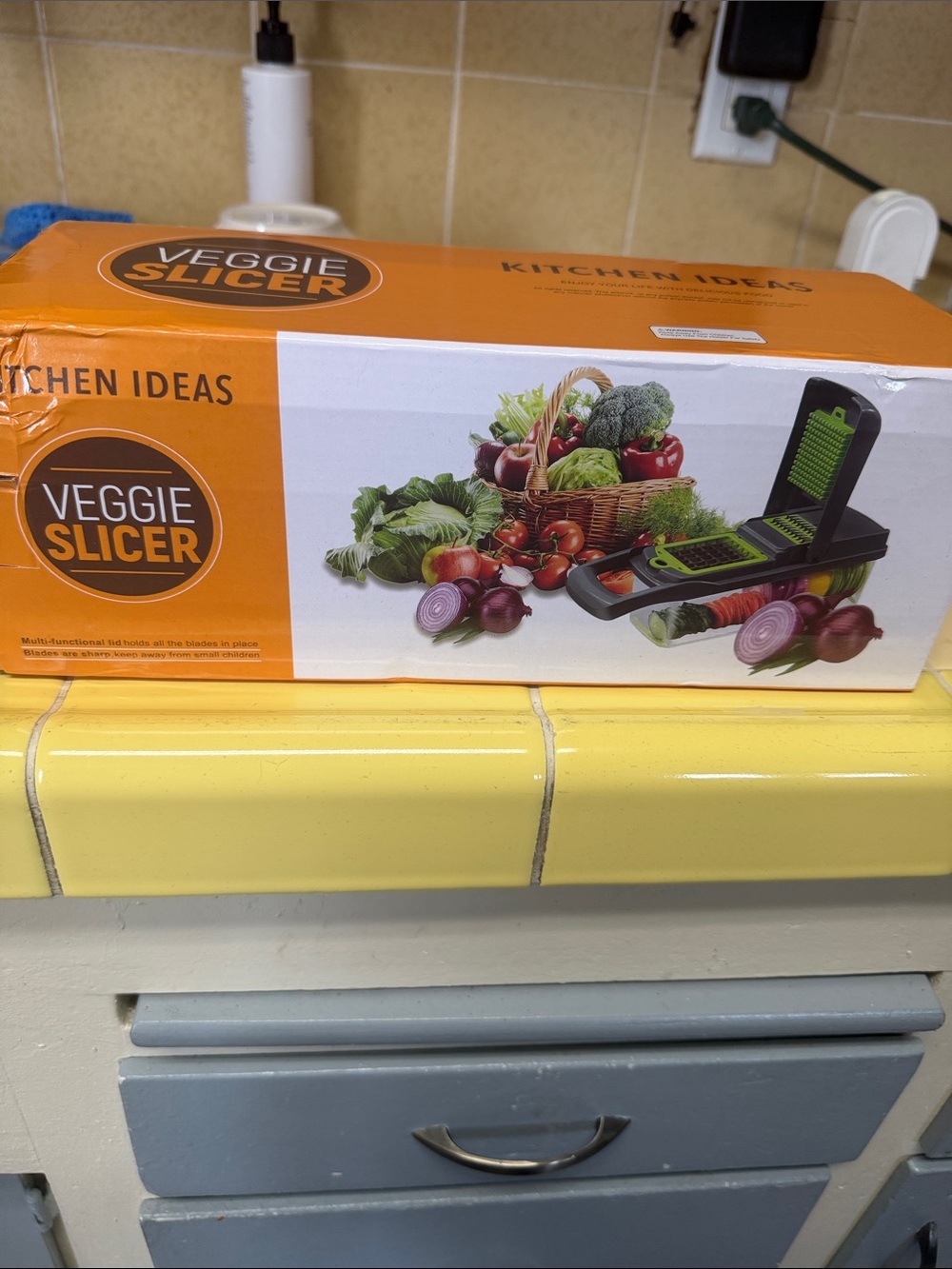 Veggie Slicer Kitchen Mandoline - Orange/Black
